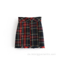 Woll Multiplaid A-Line Mini Short Womem Rock